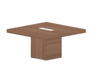 Vergadertafel Hxbxd 73x140x140cm Frame Kubusvormig Noten - 1