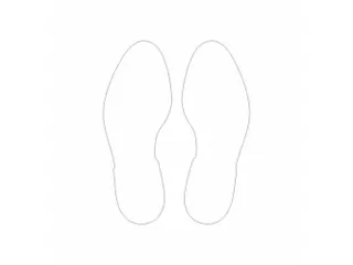 plaksymbool,voet,markering HxB 297x110mm,wit - 1