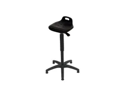 stasteun Zwart PU-schuim-ergonomisch gevormde zitting zwart