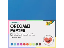 Origami papier Folia 70gr 20x20cm 100 vel assorti kleuren