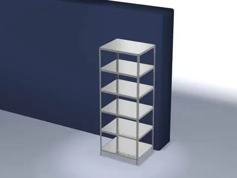 magazijnstelling,grondveld,HxBxD 2500x1000x800mm,vaklast 125kg