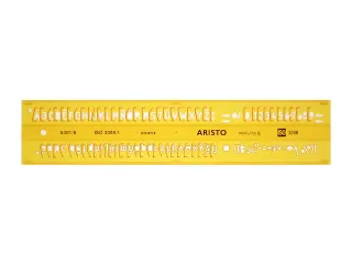 Lettersjabloon Aristo 5mm H-profiel schriftvorm B recht - 1