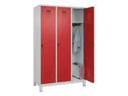locker,HxBxD 1950x1200x500mm,3vak,vak B 400mm,draaigrendel,voeten