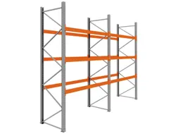 palletstelling,basis+1xaanbouw,HxBxD 3990x5700x1100mm,vakl. 3000kg