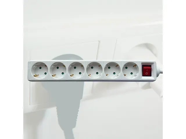 Stekkerdoos BRASQ 6 voudig 3 meter wit