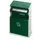Combi-asbak Groen 2/5 liter 540x300x140mm Met Overkapping Cilinderslot