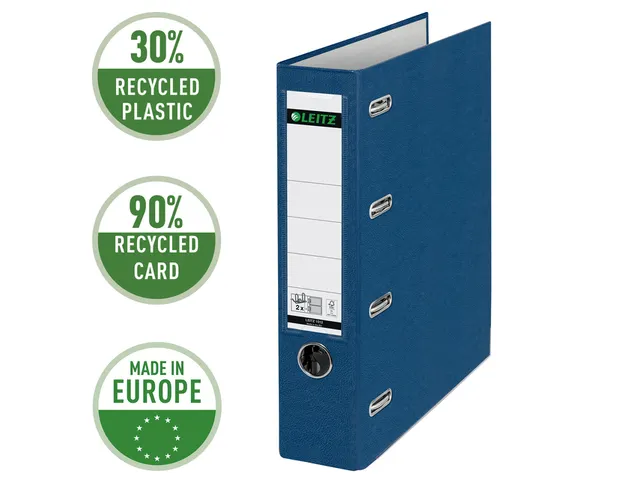 Classeur Leitz 1012 75mm Pp Bancaire 2 Méc. Bleu