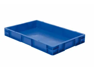 Euronorm-stapelbak 14.5l 75x600x400mm Wanden/bodem Gesloten Blauw - 1