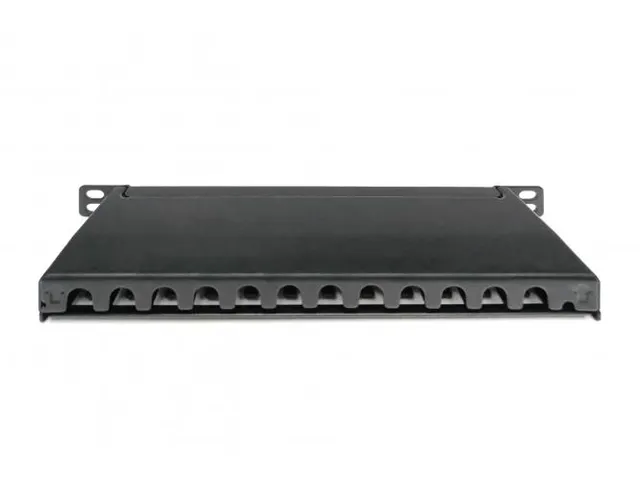 CAT 6A patchpaneel afgeschermd 12-poorts 1/2HE 10'' rackmontage zwart