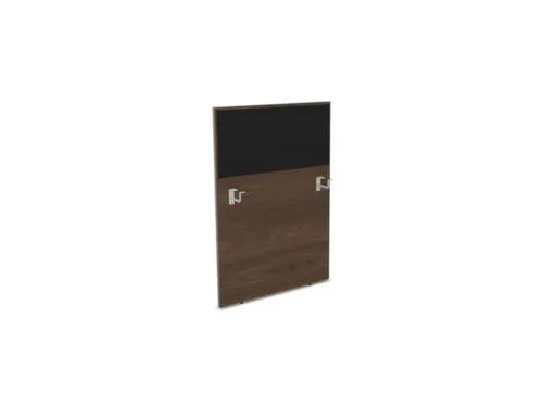 baliepaneel bureau aanbouw links 800mm NV bruin hickory BN8033-zwart