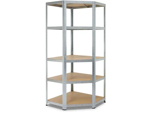 Rek Strong Hoek 176x75x40x50cm 5 Legborden Gegalvaniseerd