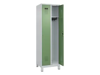 locker,HxBxD 1950x600x500mm,2vak,vak B 300mm,cil.-slot,voeten - 2