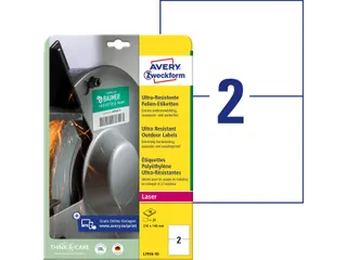 Etiket Avery Zweckform L7916-10 210x148mm polyethyleen wit 20 stuks - 6