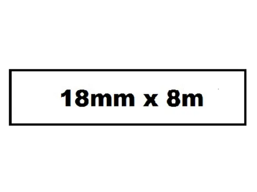 Labeltape Quantore TZE-241 18mm x 8m zwart op wit