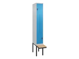 Z-garderobekast,HxBxD 2120x300x815mm,2vak,vak B 300mm,draaigrendel - 1