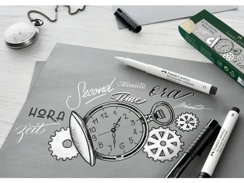 Tekenstift set Pitt Artist Pen zwart en wit