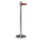 Afzetpaal Securit RVS met rolband 210cm rood