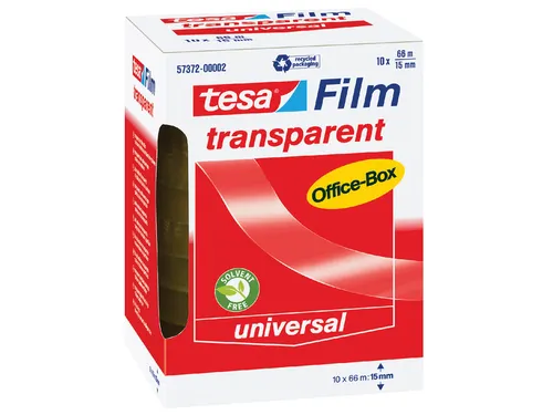 Plakband Tesa film 15mmx66m transparant