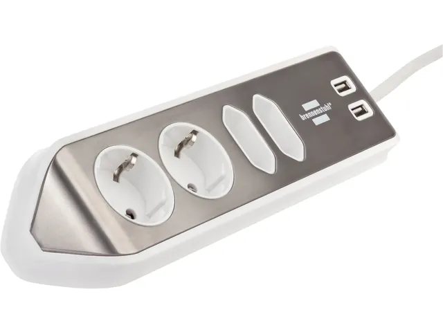 Stekkerdoos Brennenstuhl bureau Estilo 4 voudig inclusief 2 USB 2 m