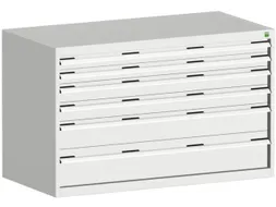 ladekast 800x1300x650mm 6laden zware lasten RAL7035 front RAL7035