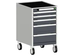 ladekast HxBxD 880x525x650mm 5laden romp RAL7035 front RAL7016