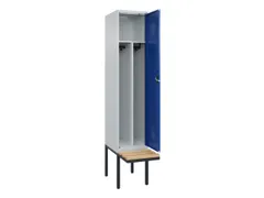locker met bank,voor scheiding van kleding,HxBxD 2120x400x815mm,1vak
