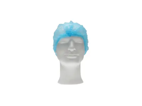 Pp Non Woven Baret Haarnet Blauw 58cm maat XL clip Cap 1000 Stuks