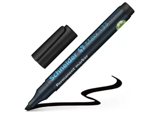 Permanent marker Schneider Maxx 133 schuin 1-4mm zwart - 2