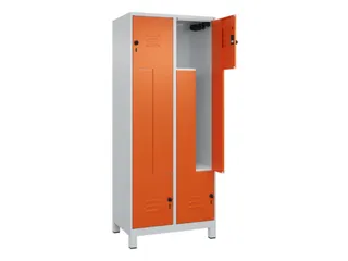 Z-garderobekast,HxBxD 1950x800x500mm,vak B 200/400mm,draaigrendel - 2
