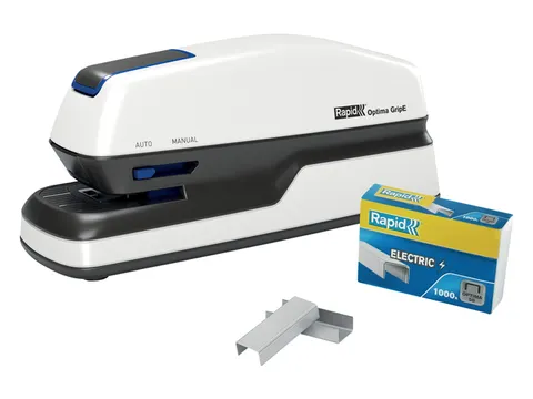 Nietmachine Elektrisch Optima GripE 20vel Zwart/Zilver