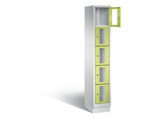 Lockerkast 1800x320x500mm 1x5 vakken Cilinderslot, Sokkel, RDS1108060 - 1