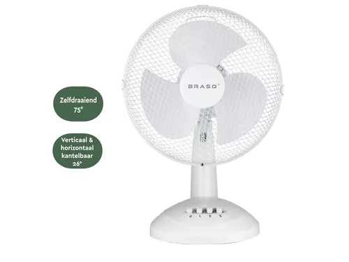 Tafelventilator BRASQ F400 Ø 30cm wit
