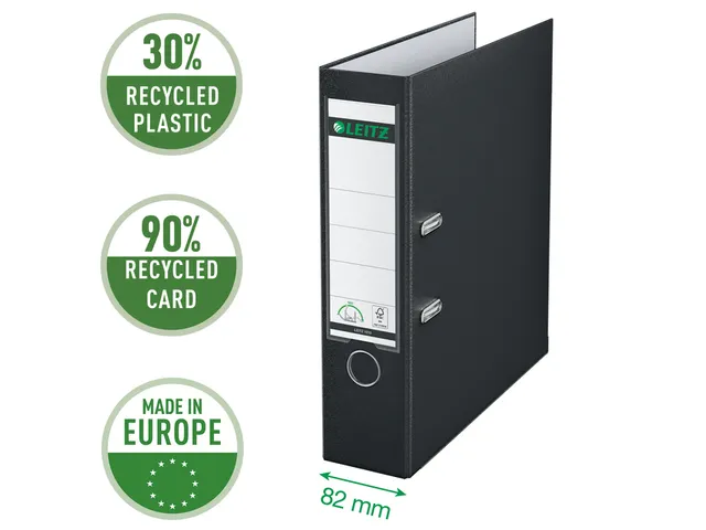 Ordner Leitz 1010 A4 80mm Pp Zwart