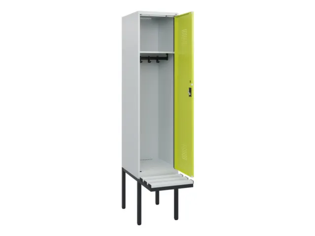 locker met bank,HxBxD 1950x400x815mm,1vak,vak B 400mm,cilinderslot