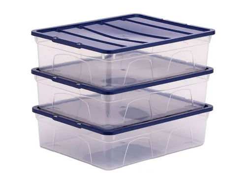 Opbergbox 12 Liter Transparant Blauw
