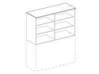 kantoorstelling opbouwelement HxBxD 740x1200x445mm BZ-grijs