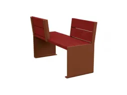 zitbank,B 1200mm,3latten,hout-zitting Mahonie,zitting H 450mm