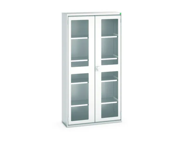 vitrinekast 2000x1050x350mm 4xStalen bodem romp RAL7035 front RAL7035