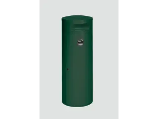 Combi-Asbak 90 Liter HxØ 1245x420mm Ral6005 Groen Afsluitbaar Staal - 1