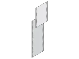 achterwand,v. schroefstelling,HxD 525x800mm,staal,RAL7035 - 1