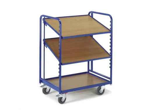 Bijzetwagen Voor Euronorm Bakken 410x610mm 200kg 3 Etages Hout