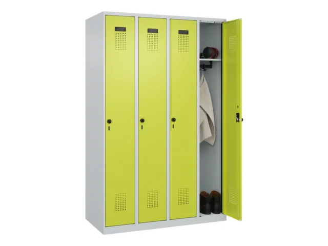 locker,HxBxD 1850x1200x500mm,4vak,vak B 300mm,draaigrendel