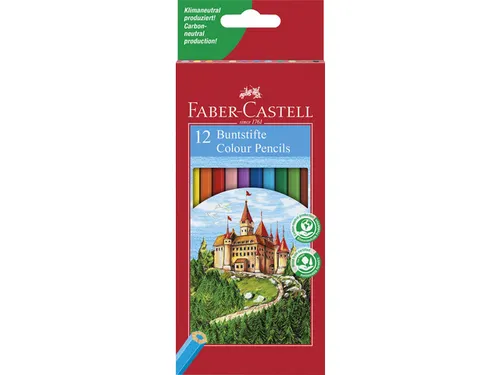 Kleurpotloden Faber-Castell zeskantig in kartonnen etui a 12st.