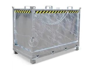 klapbodemcontainer,HxLxB 1160x1000x1800mm,1,5m³,hijsogen,vorksloffen - 1