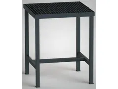 lastafel,HxBxD 850x700x700mm,blad roest,blad RAL7016,4voeten van staal