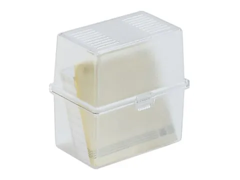 Steekkaartenbak DIN A8 transp.