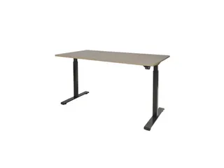 Dextro Basic Zit-sta Bureau Elektrisch 140x80 Robson Eiken 25mm Zwart - 1