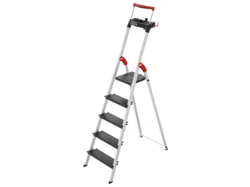 staande trap,5 XXL treden,treden/platform zwart,Stand H 1,06m