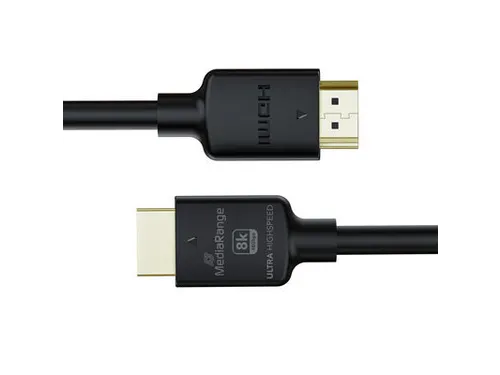 MediaRange HDMI Ultra High Speed Ethernet kabel 48 Gbps Zwart 2 meter