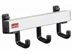 Wandkapstok L X D 300X 80Mm 3Haken Aluminium/zwart